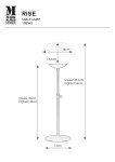 Lampa stołowa Rise H60 z podstawą o średnicy 16 cm, regulowaną wysokością od 32 do 44 cm. Klosz w kształcie kuli, biały, średnica 18 cm, wysokość 14,5 cm. Metalowa konstrukcja w kolorze czarnym, elegancka i nowoczesna.