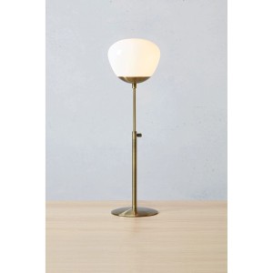 Rise H60 lampa stołowa 1xE14 antyczny mosiądz/biała 108546