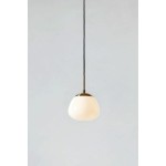 Rise D18 lampa wisząca 1xE14 antyczny mosiądz/biała 108548