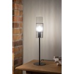 Tubo H50 lampa stołowa 1xE14 czarna/przeźroczysta 108555