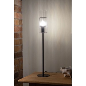 Tubo H65 lampa stołowa 1xE14 czarna/przeźroczysta 108556