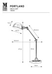 Lampa biurkowa Portland w kolorze chromowanym z kloszem o średnicy 18 cm i wysokości 9 cm. Regulowany ramion o długości 28,5 cm. Podstawa o średnicy 18 cm, wysokość całkowita 67 cm. Idealna do biura lub na stół.