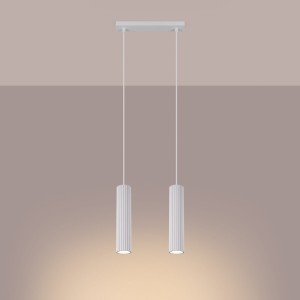 Karbon 2 lampa wisząca 2xGU10 biała SL.1536