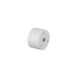 Biała lampa sufitowa Kendal LED IP54 1-punktowa, o cylindrycznym kształcie. Materiał: metal. Widoczne otwory montażowe. Produkt w pozycji stojącej na jasnym tle, idealny do użytku w pomieszczeniach i na zewnątrz, odporny na wilgoć.