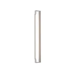 Flexia IP44 kinkiet łazienkowy LED w białym kolorze o prostokątnym kształcie. Zainstalowany w pionie, wykonany z metalu i szkła, prezentuje minimalistyczny design. Oświetlenie LED widoczne w środku, idealne do łazienki.