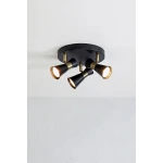 Folie lampa sufitowa (spot) 3xGU10 czarna/antyczny mosiądz 108626
