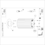 Beżowa lampa sufitowa Karbon 10, z jednym gniazdem GU10, o cylindrycznym kształcie z rowkowaną powierzchnią. Ujęcie frontalne, montaż na suficie. Widoczne elementy mocujące oraz oprawa do żarówki.