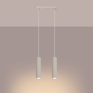 Karbon 2 lampa wisząca 2xGU10 beżowa SL.1593