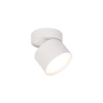 Lampa sufitowa Kendal w kolorze białym, z ruchomym kloszem, montowana na suficie. Okrągły klosz z lampą GX53, zbliżony do kształtu cylindra, skierowany w dół. Prosta konstrukcja, idealna do nowoczesnych wnętrz.