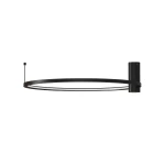 Czarna lampa sufitowa Ringa D60 z jednym źródłem LED o mocy 35W, z klasą szczelności IP44. Posiada minimalistyczny, okrągły kształt, montowana na ścianie lub suficie, z cienkim przewodem.