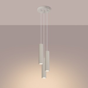 Karbon 3P lampa wisząca 3xGU10 beżowa SL.1595