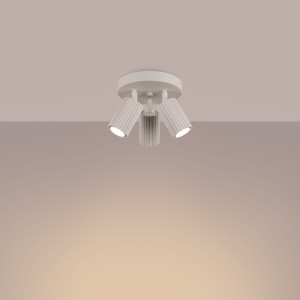 Karbon koło lampa sufitowa (spot) 3xGU10 beżowa SL.1601