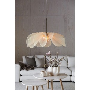 Styrka lampa wisząca 1xE27 antyczny mosiądz/bursztyn/beżowy 108661