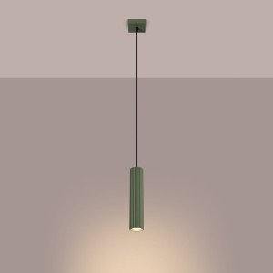 Karbon 1 lampa wisząca 1xGU10 oliwka SL.1611