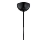 Lampa wisząca Klara 2 z czarnym wykończeniem, z pojedynczym uchwytem E27. Ujęcie z góry pokazuje okrągłą podsufitkę i wiszący przewód. Prosta, nowoczesna konstrukcja, idealna do różnych wnętrz.