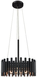 Narni lampa wisząca 4xE27 czarna 6235/4 BL
