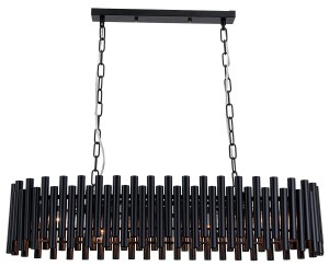 Narni lampa wisząca 8xE27 czarna 6235/8 BL 