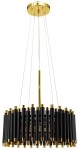 Narni lampa wisząca 4xE27 czarna/złota 6235/4 BL TR 