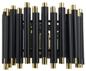 Narni kinkiet 1xE27 czarny/złoty 6235/1 BL TR