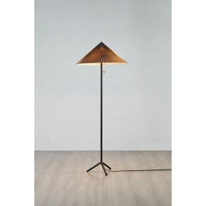 Plisado lampa podłogowa 2xE27 czarna/szara 108761