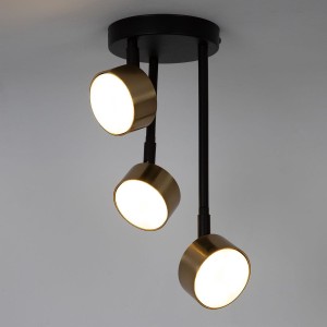 Nemo lampa wisząca 3xGX53 czarna/złoty szczotkowany 41088