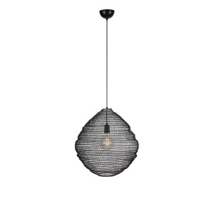 Tazza lampa wisząca 1xE27 czarna 108772