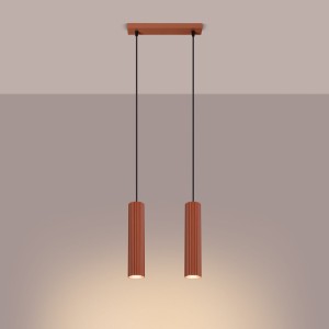 Karbon 2 lampa wisząca 2xGU10 ochra czerwona SL.1631