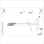 Lampa wisząca Karbon 3P w kolorze ochra czerwona, z trzema oprawami na żarówki GU10. Zawieszona na długich metalowych linkach, posiada okrągłą podstawę. W zestawie elementy montażowe. Produkt w układzie frontalnym, z widocznymi detalami konstrukcyjnymi.