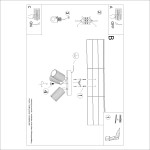 Lampa sufitowa Karbon, model SL.1639, w kolorze ochra czerwona. Posiada trzy miejsca na żarówki GU10, ma okrągłą podstawę i cylindryczne klosze. Ujęcie z boku, pokazujące montaż oraz elementy instalacyjne. Tło białe, minimalne.