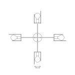 Lampa wisząca Xotic 4xE27 w kolorze białym, z czterema oprawami na żarówki rozmieszczonymi na prostokątnej podstawie. Ujęcie z góry, pokazujące symetryczny układ. Wymiary: 10 cm. Prosta forma, idealna do nowoczesnych wnętrz.