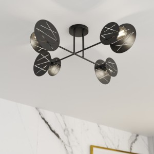 Frick lampa sufitowa 4xE27 czarna 1415/4