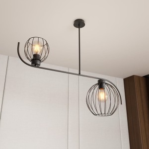 Echo lampa sufitowa 2xE27 czarna 1385/2