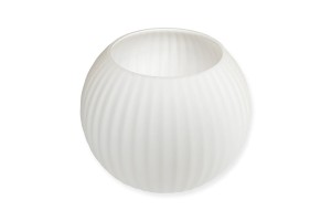 Klosz szklany Rolo kula D150 biały matowy