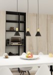 Rosa lampa wisząca 3xE27 czarna/złota 1388/3