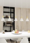 Rosa lampa wisząca 5xE27 biała/złota 1389/5