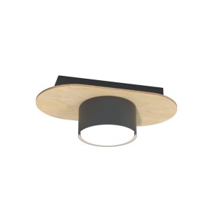 Diaz lampa sufitowa 1xGX53 czarna/drewno 1438/1