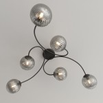 Vibra lampa sufitowa 6xE14 czarna/grafit 1399/6