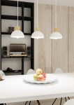 Seco lampa wisząca 3xE27 biała/jasne drewno 1394/3