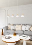 Seco lampa wisząca 4xE27 biała/jasne drewno 1394/4