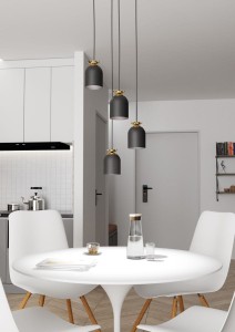 Target lampa wisząca 4xE27 czarna/złota 1400/4PREM