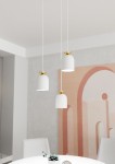 Target lampa wisząca 3xE27 biała/złota 1401/3PREM