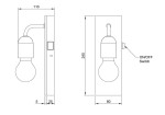 Kinkiet Arturo w kolorze czarnym z jasnym drewnem, z pojedynczym gniazdem E27. Z boku umieszczony włącznik ON/OFF. Wymiary: 240 mm wysokości, 110 mm szerokości, 25 mm głębokości. Idealny do nowoczesnych wnętrz.