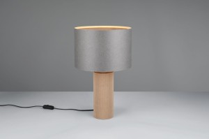 Canio lampa stołowa 1xE27 szara/naturalna 568190111