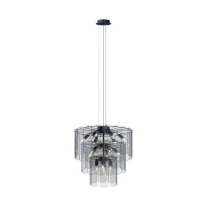Nira lampa wisząca 14xE14 czarny chrom MD3523-14L-EBCN