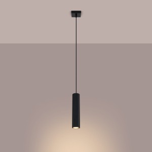 Karbon 1 lampa wisząca 1xGU10 czarna SL.1573