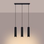 Karbon 3 lampa wisząca 3xGU10 czarny SL.1575