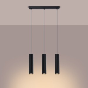 Karbon 3 lampa wisząca 3xGU10 czarny SL.1575