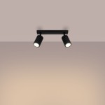 Karbon lampa sufitowa (spot) 2xGU10 czarna SL.1580