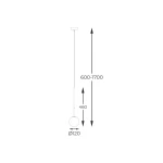 Lampa wisząca Arcturus 1xG9 w kolorze złotym, okrągła głowica o średnicy 120 mm. Regulowana wysokość od 600 do 1700 mm. Prosta konstrukcja z metalowym mocowaniem. Idealna do nowoczesnych wnętrz.