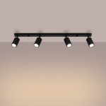 Karbon L lampa sufitowa (spot) 4xGU10 czarna SL.1584L 